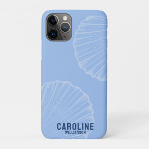 Funda Para iPhone 11 Pro Nieta costera azul náutico concha marina