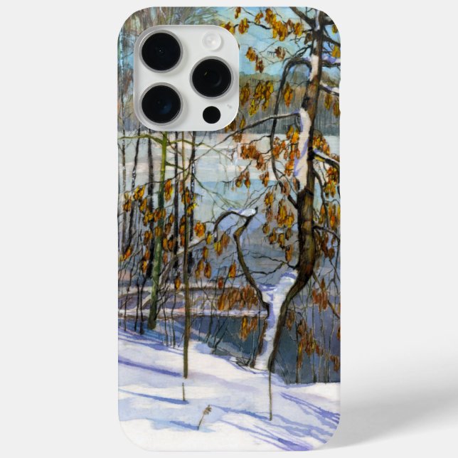 Funda De Case-Mate Para iPhone Nieve caída Acuarela (Reverso )