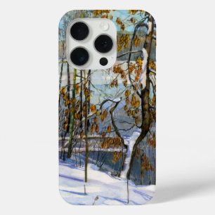 Funda Para iPhone 15 Pro Nieve caída Acuarela