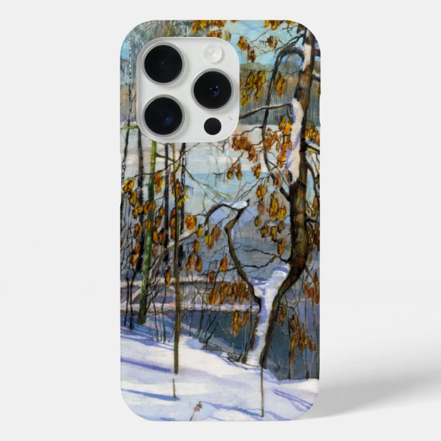 Funda De Case-Mate Para iPhone Nieve caída Acuarela (Reverso )
