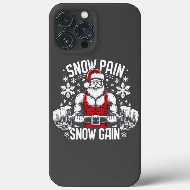 Funda De Case-Mate Para iPhone Nieve Dolor Nieve Ganar Navidades festivos Gym Wor (Reverso )