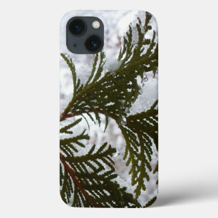 Funda Para iPhone 13 Nieve en ramas verdes