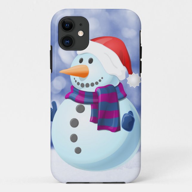 Funda De Case-Mate Para iPhone Nieve navideña en invierno de invierno (Reverso)