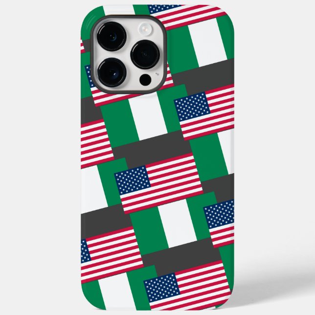 Funda De Case-Mate Para iPhone Nigeriano y EE.UU. hacen banderas juntas /diseño d (Reverso )