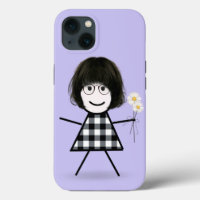 Niña de Palito con Margaritas 
