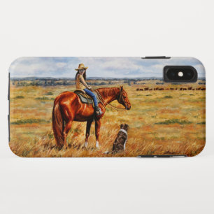 Funda Para iPhone XS Max Niña pequeña en caballo de ganado