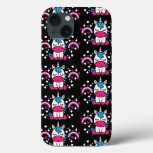 Funda Para iPhone 13 Niñas Unicorn Pony