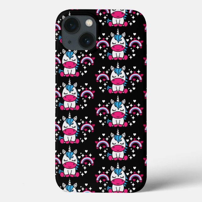 Funda De Case-Mate Para iPhone Niñas Unicorn Pony (Reverso)