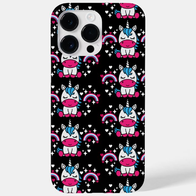 Funda De Case-Mate Para iPhone Niñas Unicorn Pony (Reverso)