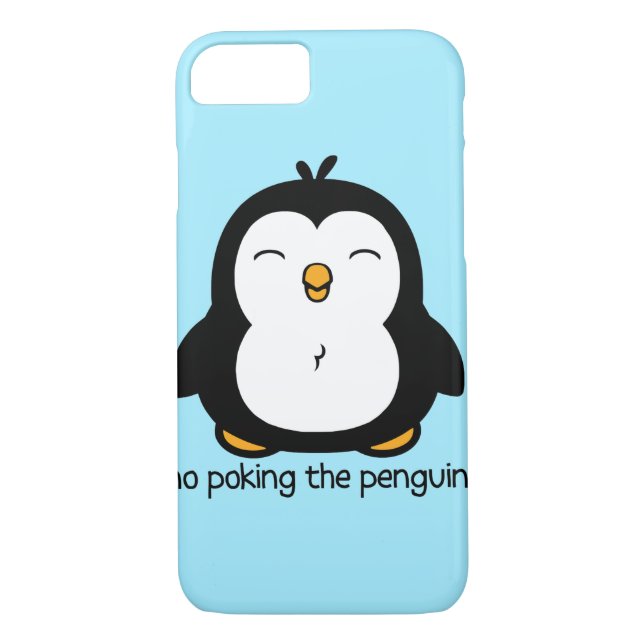Funda De Case-Mate Para iPhone Ningún empuje del pingüino (Reverso)