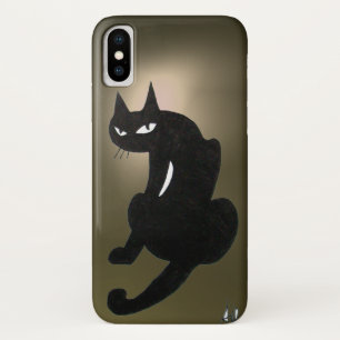Funda Para iPhone X NINJA BLACK CAT Gray