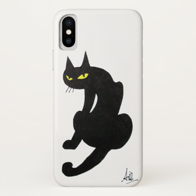 Funda De Case-Mate Para iPhone NINJA BLACK CAT White (Reverso)