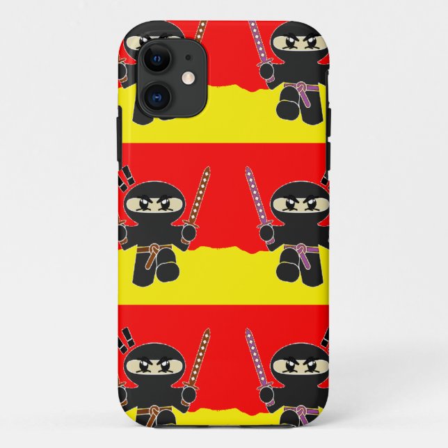 Funda De Case-Mate Para iPhone ninjas enojadas (Reverso)