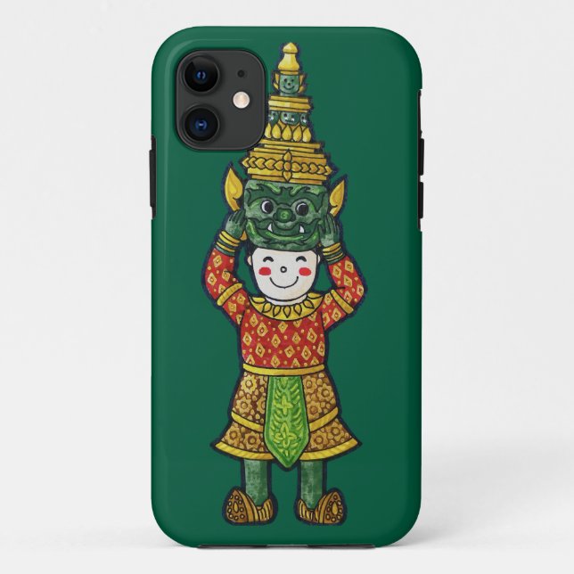 Funda De Case-Mate Para iPhone Niño cultural Personalizado en máscara (Reverso)
