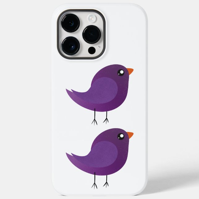 Funda De Case-Mate Para iPhone Niños adorables pájaros (Reverso )