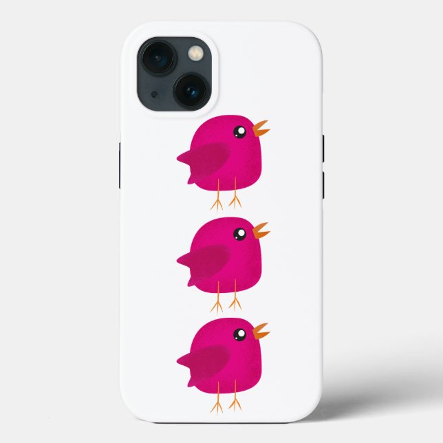 Funda De Case-Mate Para iPhone Niños adorables pájaros (Reverso )