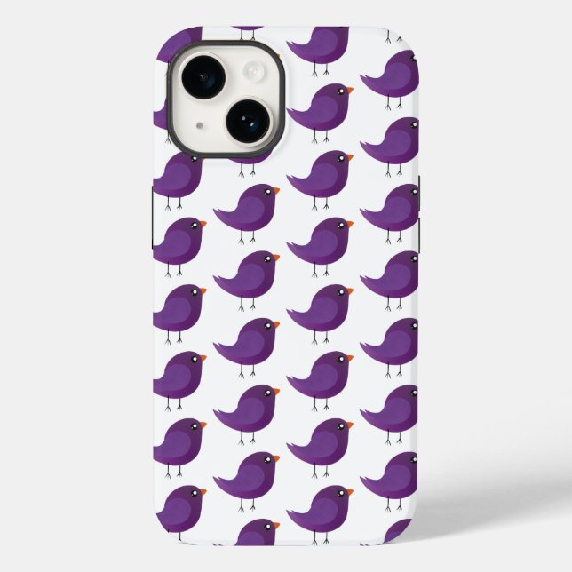 Funda De Case-Mate Para iPhone Niños adorables pájaros (Reverso )
