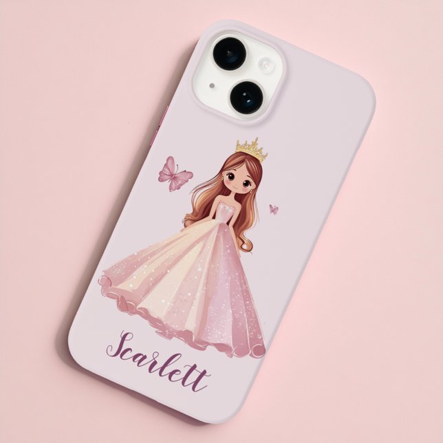 Funda De Case-Mate Para iPhone Niños adorables princesas esparkle personalizados (Subido por el creador)