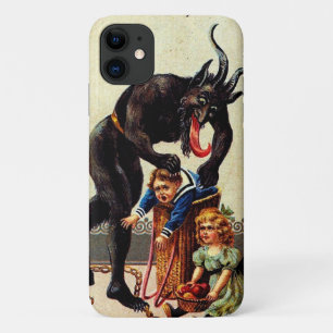 Funda Para iPhone 11 Niños de Krampus en Navidad Vintage de Navidad en 