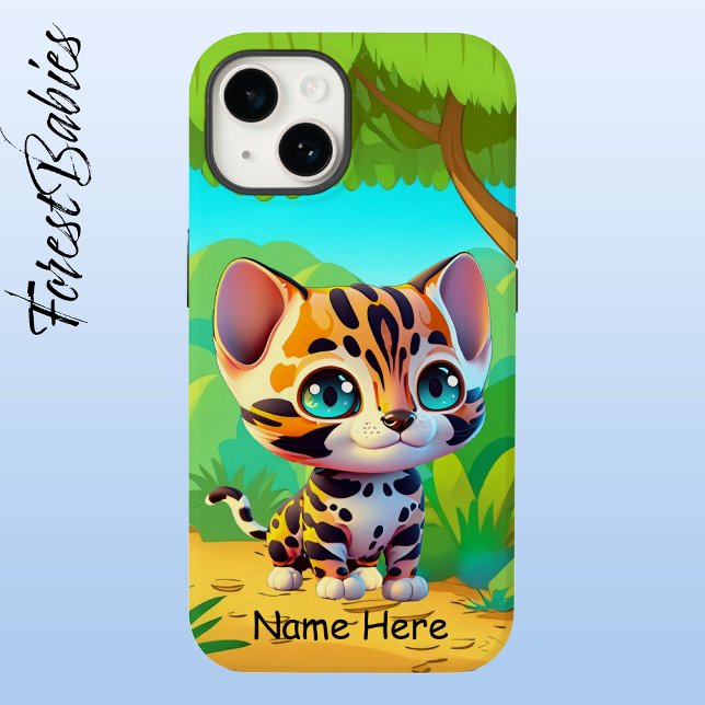 Funda De Case-Mate Para iPhone Niños deshidratan Personalizado de Safari de la se (Tiger, Customizable ForestBabies Case-Mate iPhone Case)