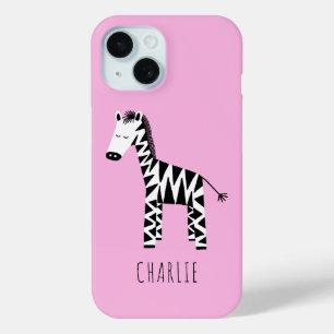Funda Para iPhone 15 Niños lindos de Zebra