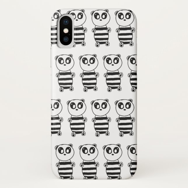 Funda De Case-Mate Para iPhone Niños Panda (Reverso)