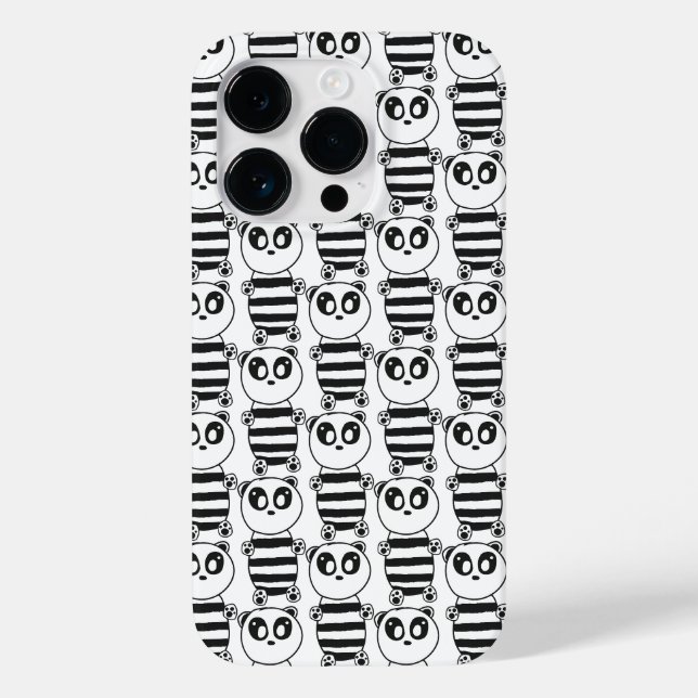 Funda De Case-Mate Para iPhone Niños Panda (Reverso )