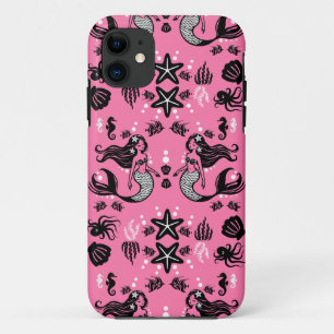 Funda Para iPhone 11 Niños Sirena Rosa