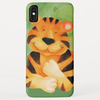 Funda Para iPhone XS Max Niños tigre animal lindo cara naranja verde