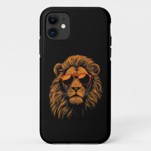 Funda Para iPhone 11 Niños Varones Divertido León Animal