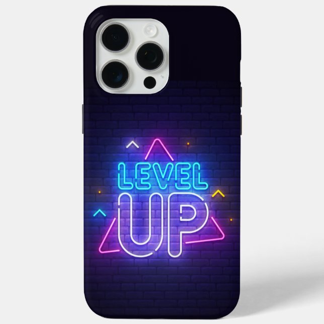 Funda De Case-Mate Para iPhone Nivel de jugador de neón (Reverso )