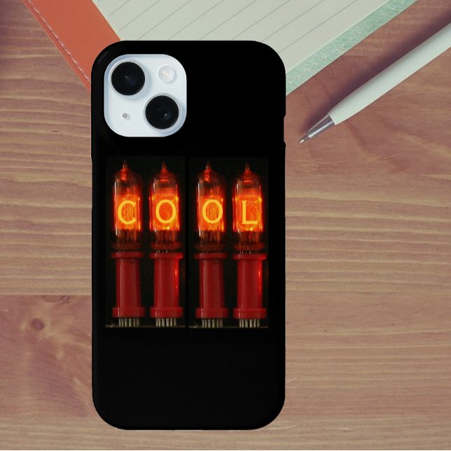 Funda De Case-Mate Para iPhone Nixie Tubos con texto de Personalizable (Subido por el creador)