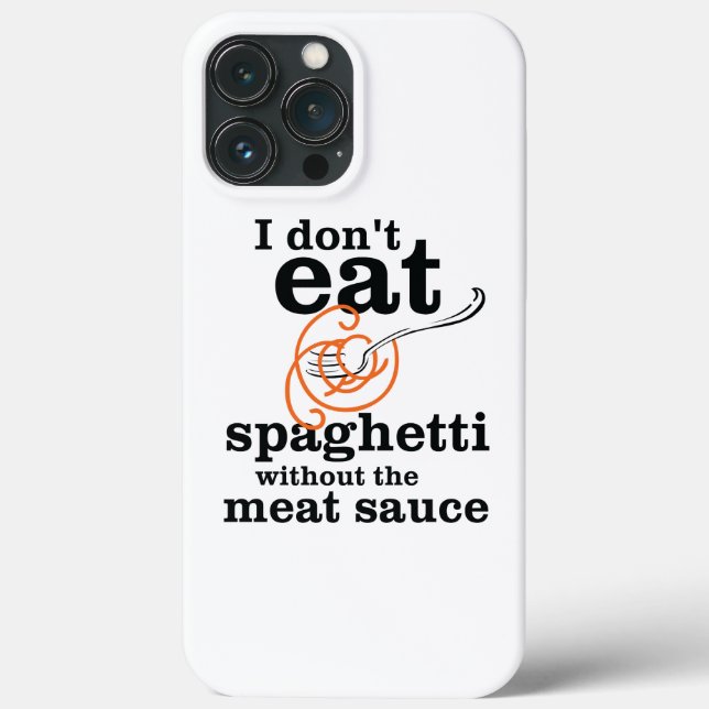 Funda De Case-Mate Para iPhone No como Spaghetti sin la salsa de carne (Reverso )