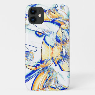 Funda Para iPhone 11 No de tinta drenada, imagen con mancha naranja y a