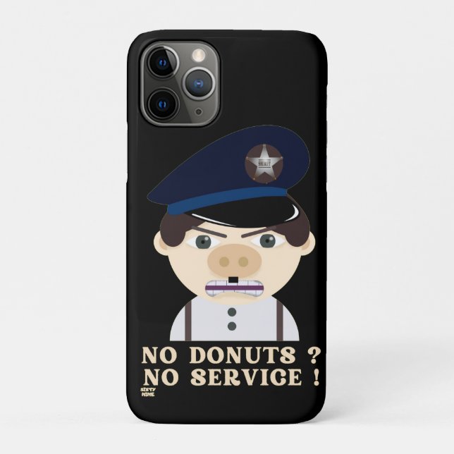 Funda De Case-Mate Para iPhone "NO DONUTS, NO SERVIR" gracioso oficial de policía (Reverso)