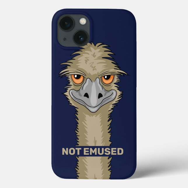Funda De Case-Mate Para iPhone No Empañado Gracioso Emu Pun Indigo Azul (Reverso)