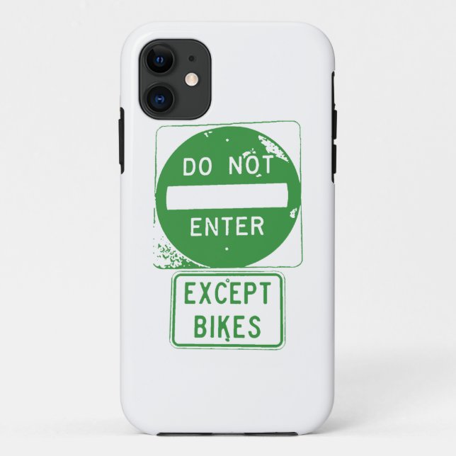 Funda De Case-Mate Para iPhone No entrar excepto bicicletas (Reverso)