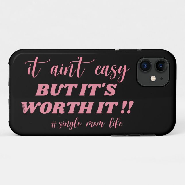 FUNDA DE Case-Mate PARA iPhone NO ES FÁCIL, PERO VALE LA PENA. (Reverso (horizontal))
