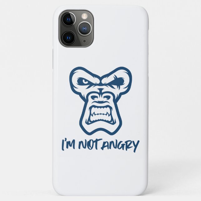Funda De Case-Mate Para iPhone No estoy enojado, el mono (Reverso)