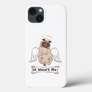Funda Para iPhone 13 No fui yo angel pug cita graciosa Funda-Mate iP
