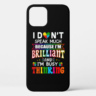 Funda Para iPhone 12 No hablo mucho autismo brillante autista