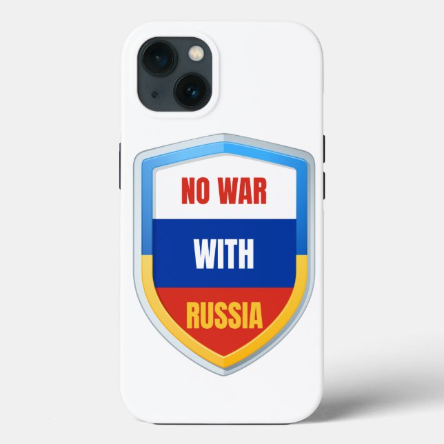 Funda De Case-Mate Para iPhone No hay guerra con Rusia - Ucrania Rusia (Reverso )