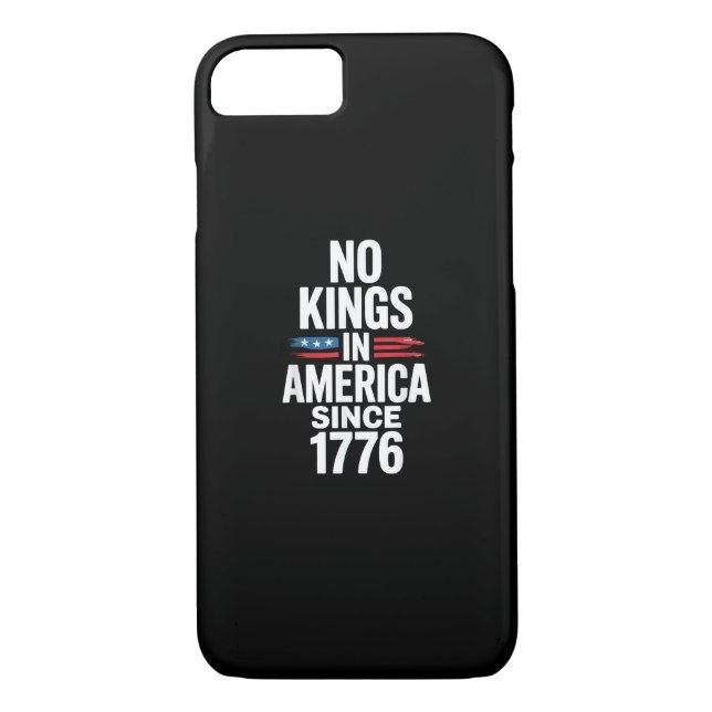 Funda De Case-Mate Para iPhone No Kings In America Since 1776 Minimal Clean (Reverso)