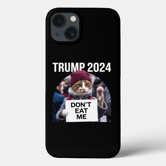 Funda De Case-Mate Para iPhone No me comas gatos para Trump 2024 (Reverso)