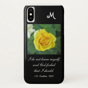 Funda Para iPhone X No me conozco a mí mismo. ... (Cita Goethe)
