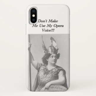 Funda Para iPhone X No me hagas usar mi voz de ópera