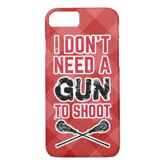 Funda De Case-Mate Para iPhone No necesito una pistola para disparar a Lacrosse (Reverso)