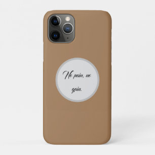 Funda Para iPhone 11 Pro No Pain No Gain Motivación de GIMNASIO citas