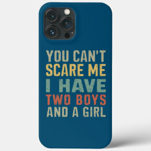 Funda Para iPhone 13 Pro Max No puedes asustarme, tengo dos niños y Chica graci