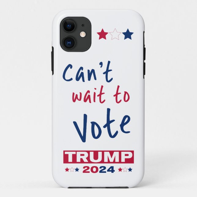 Funda De Case-Mate Para iPhone No puedo esperar para votar TRUMP 2024 (Reverso)